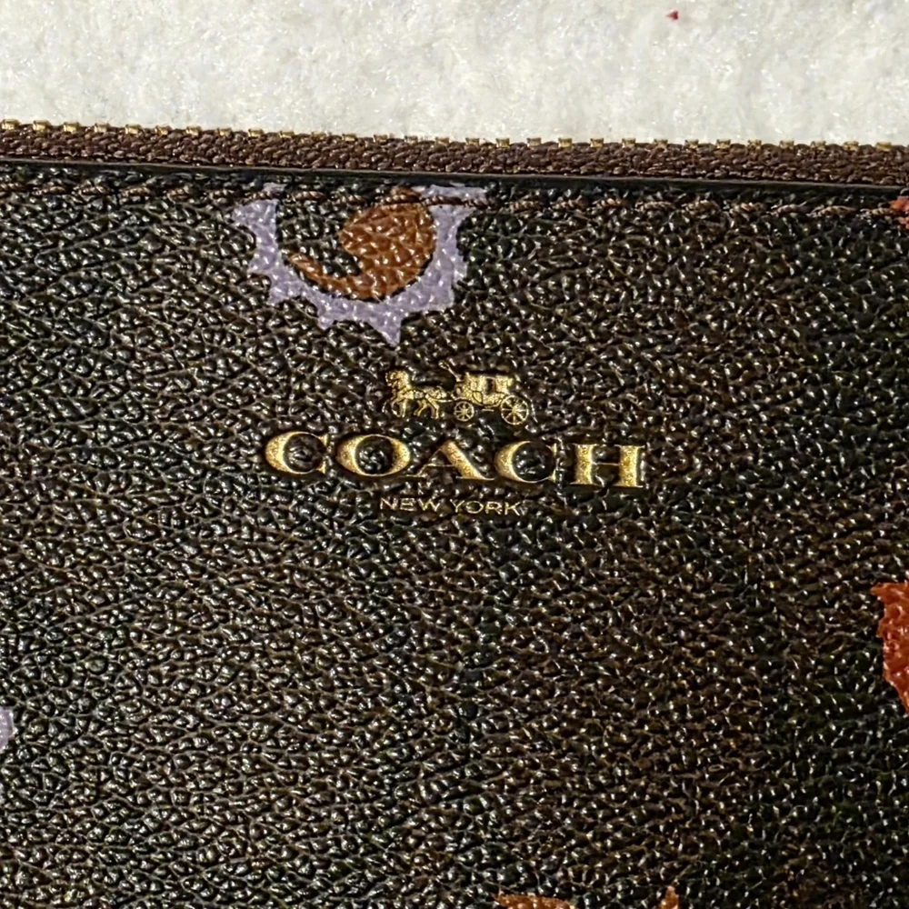 Coach Brown Floral Wristlet (No Call Outs) - Picture 2 of 5